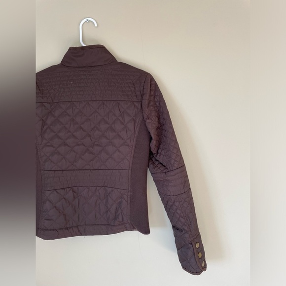 NWT Ci Sono Women's Quilted collar buckle Jacket - chocolate espresso Brown S - Picture 5 of 5